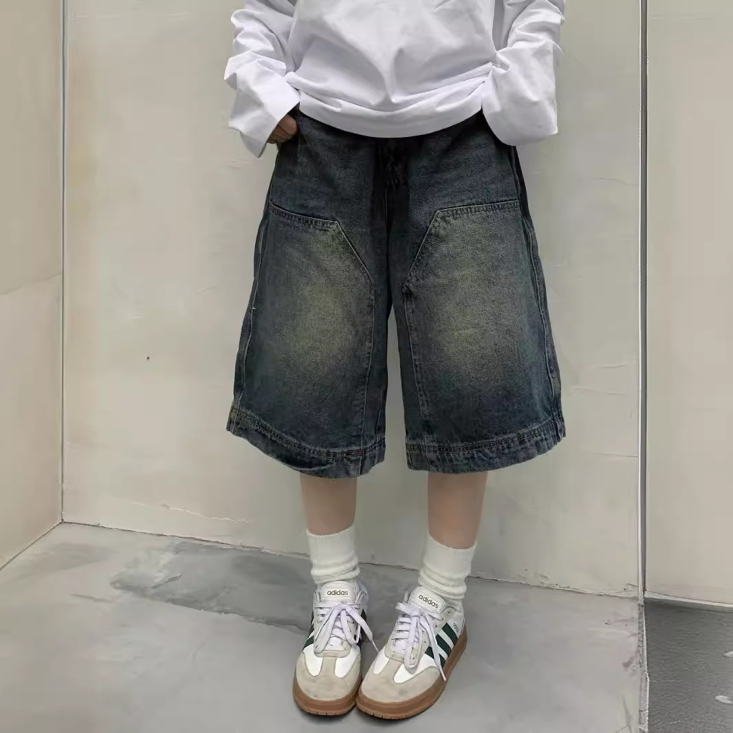 Street Fashion Jeans - Pantaloncini jeans larghi vintage Y2K da