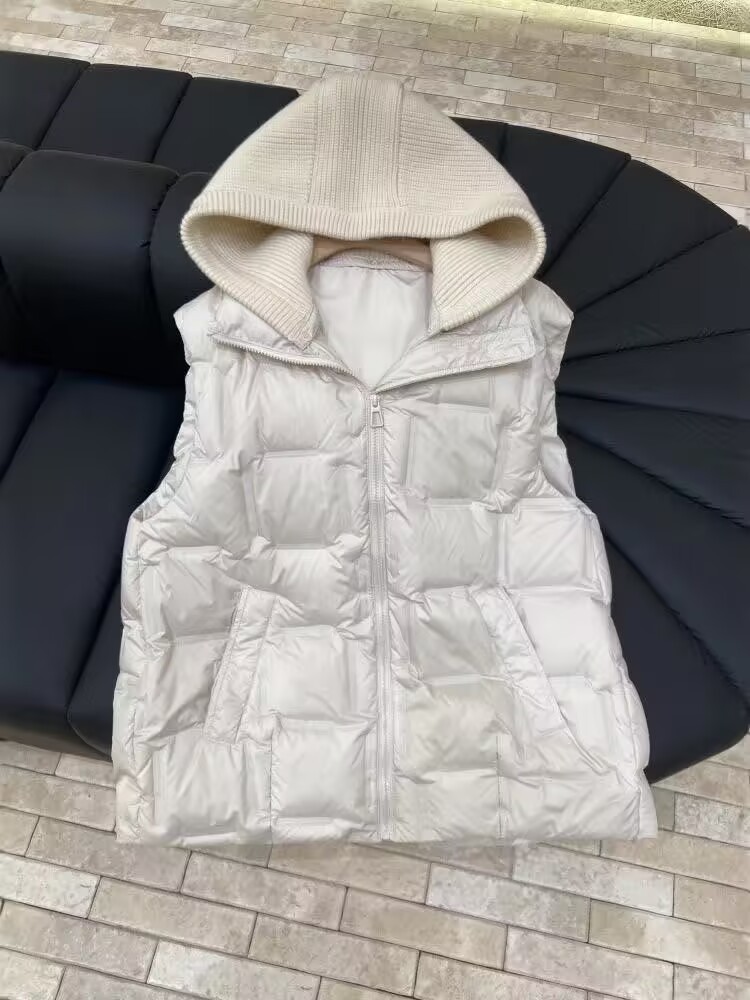 Puffer Vest Padded - Giacca Casual da Donna in Maglia