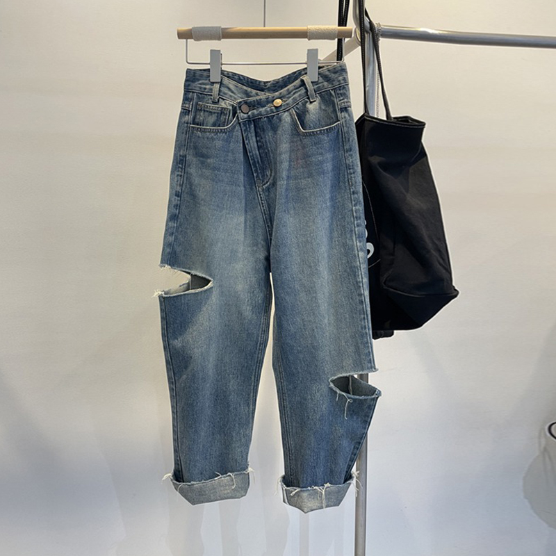 Street Fashion Jeans - Jeans strappati da donna estivi Pantaloni