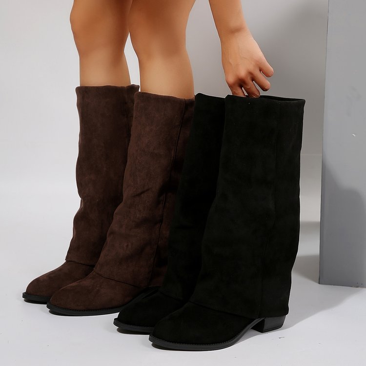 Street Fashion Winter - Stivali alti al ginocchio da donna