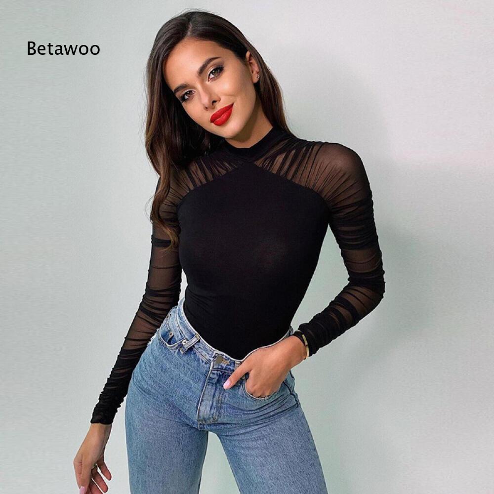 Body Gotico Nero Solido con In - Mesh Top Layering recensione e prezzo