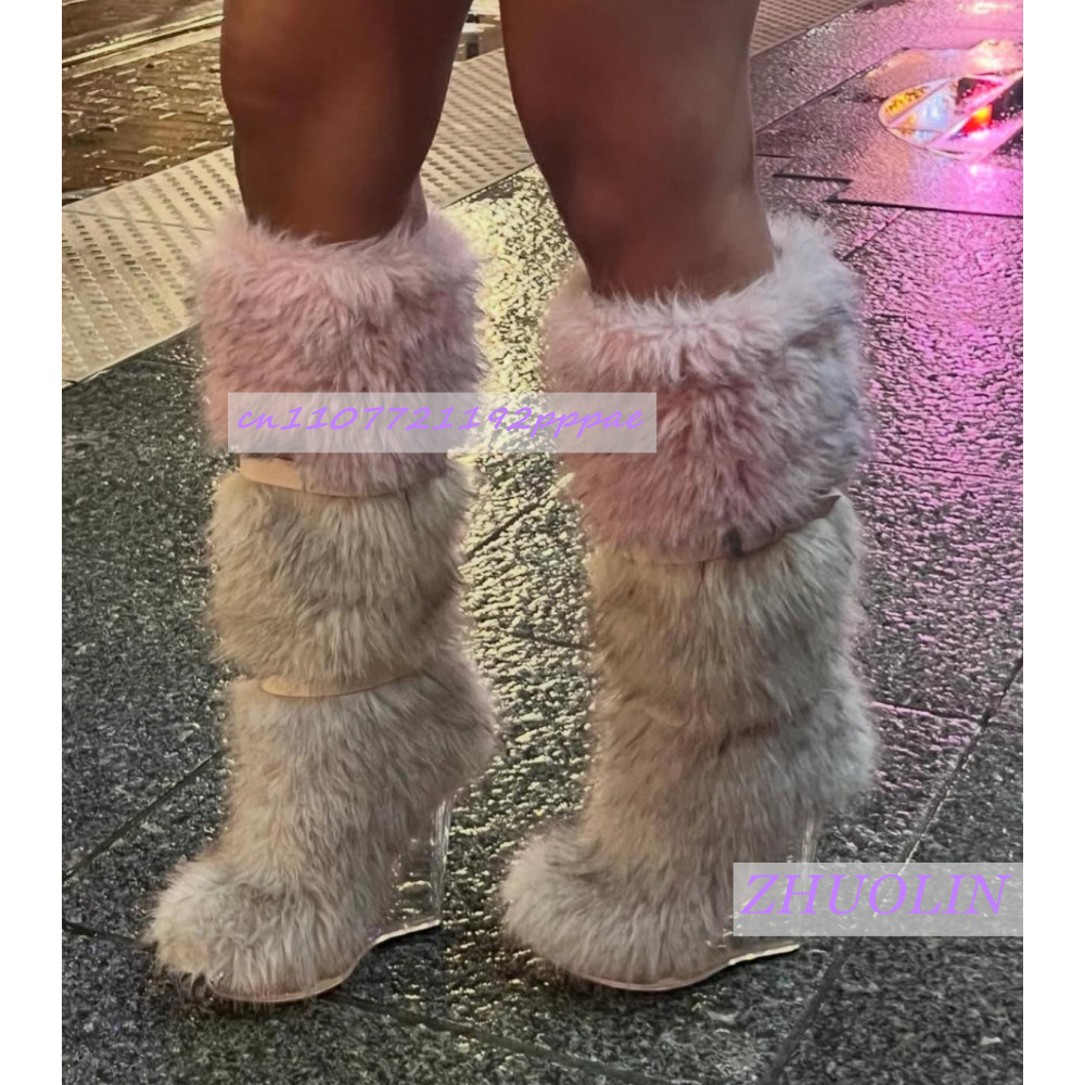 Stivali con zeppa trasparenti  - Street Fashion Winter recensione e prezzo
