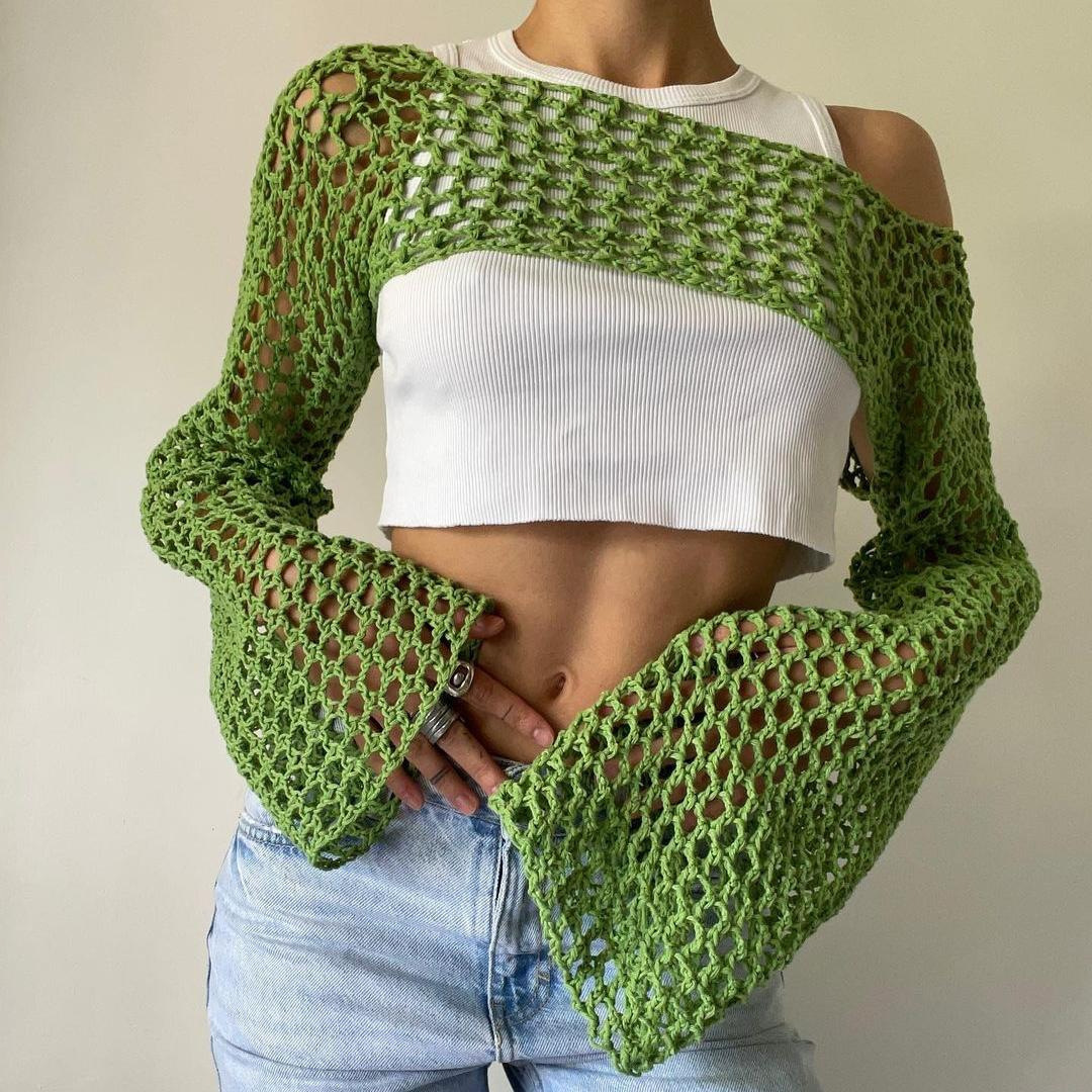 Top corto all'uncinetto a mani - Mesh Top Layering recensione e prezzo